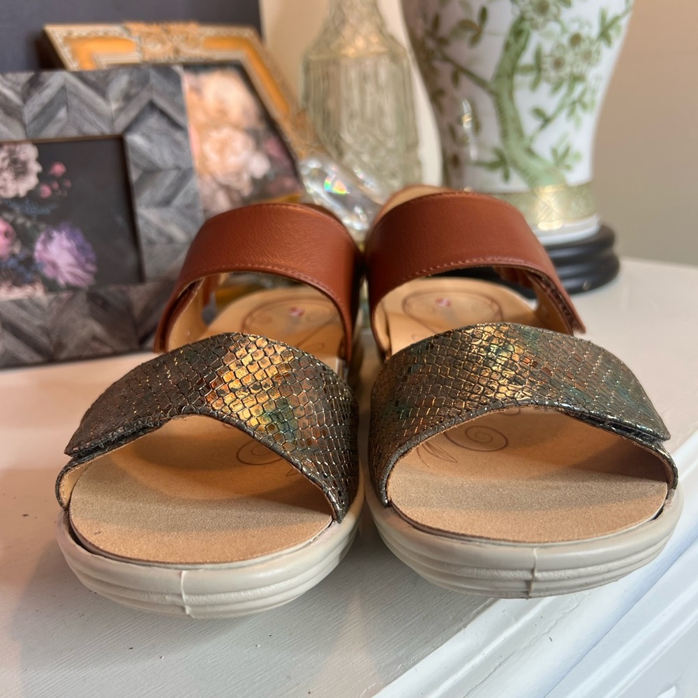 Revere Cognac/Peacock Python Como Back Strap Leat… - image 2